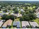 An aerial view of a neighborhood with lush green trees and well-maintained homes at 25243 River Crest Dr, Leesburg, FL 34748