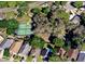 Aerial view showcasing neighborhood amenities including tennis courts and a basketball court at 2850 Aragon Ter, Lake Mary, FL 32746