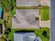Aerial view of the property showcasing the roof, yard, and neighborhood at 3112 Burbank Ln, The Villages, FL 32162