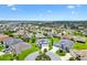 Aerial shot of a planned community showcasing the density and diversity of homes and green spaces in a vibrant neighborhood at 3405 Nursery Pl, The Villages, FL 32163