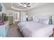 Spacious main bedroom boasts a trey ceiling and access to the bathroom at 4730 Se 31St St, Ocala, FL 34480