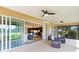 Open floor plan from the lanai to the interior living spaces at 5944 Hickey Way, The Villages, FL 32163