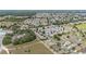 High aerial perspective of a sprawling residential area near a golf course with mature trees at 8608 Se 141St Street Rd, Summerfield, FL 34491