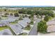 Elevated view of a residential community featuring neatly arranged homes, tree-lined streets, and manicured lawns at 8608 Se 141St Street Rd, Summerfield, FL 34491
