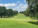 Expansive green golf course with mature trees, offering a scenic and challenging play at 8705 Village Green Blvd, Clermont, FL 34711