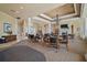Interior view of clubhouse with plenty of seating and decorative fireplace at 926 Wood Briar Loop, Sanford, FL 32771
