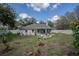 Spacious backyard with a patio area and a variety of plants at 11036 Bronson Rd, Clermont, FL 34711