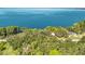 Expansive aerial view shows the landscape and blue water near the property at 1107 Northshore Dr, Eustis, FL 32726