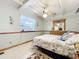 Charming bedroom features a decorative ceiling, a ceiling fan and lots of light at 1107 Northshore Dr, Eustis, FL 32726