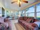 Beautiful sunroom with lots of windows offering serene waterfront views at 1107 Northshore Dr, Eustis, FL 32726