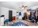 Organized walk-in closet connected to the main bedroom with shelving and storage solutions at 121 Mason Park Dr, Daytona Beach, FL 32117