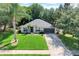 Beautiful well maintained home with lush green yard and long driveway at 1311 Rain Forest Ln, Minneola, FL 34715