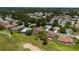 An aerial view of a residential neighborhood situated adjacent to a well-manicured golf course at 13165 Se 93Rd Cir, Summerfield, FL 34491