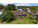 A beautiful backyard with an enclosed patio and well maintained lawn and landscaping at 13165 Se 93Rd Cir, Summerfield, FL 34491
