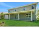 Spacious backyard featuring a covered patio and lush green lawn, perfect for outdoor entertaining at 14261 Crest Palm Ave, Windermere, FL 34786