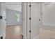 View of a modern bathroom with white subway tile and sleek black fixtures at 14285 Crest Palm Ave, Windermere, FL 34786