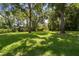 Lush backyard with mature trees providing shade and privacy to this gorgeous property at 16951 Florence View Dr, Montverde, FL 34756