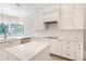 Bright modern kitchen featuring an island, white cabinetry, and stainless appliances at 16951 Florence View Dr, Montverde, FL 34756