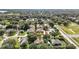 Aerial view of a house with a private backyard, pool, and neatly landscaped greenery at 2024 Meadowside Dr, Eustis, FL 32726