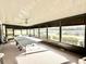 Enclosed lanai featuring a ping pong table, and beautiful views of a pond at 26612 Bella Vista Dr, Howey In The Hills, FL 34737