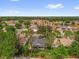 Community aerial showcasing well-maintained homes with mature trees, sidewalks, and a serene setting at 2712 Plainridge Loop, The Villages, FL 32162