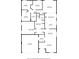 A detailed floor plan displaying the layout and dimensions of the home's rooms at 2889 Columbus Ave, Clermont, FL 34715