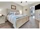 A bright bedroom with a seaside theme is decorated with blue and white tones and nautical decor at 4716 Heritage Trl, Leesburg, FL 34748