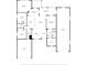 Detailed floor plan showcasing layout with dimensions for Gathering, living, and bedrooms, plus kitchen and garage at 4716 Heritage Trl, Leesburg, FL 34748