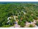 Aerial shot showcasing a home surrounded by lush greenery in a serene neighborhood at 640 Sailfish Rd, Winter Springs, FL 32708