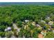 Aerial view featuring a charming single-Gathering home nestled within a lush, tree-filled neighborhood, offering serene living at 640 Sailfish Rd, Winter Springs, FL 32708