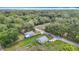 An aerial shot showcases houses set on green lots, enhanced by surrounding mature trees at 6710 Winkles St, Coleman, FL 33521