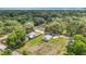 Aerial view showing homes on spacious, grassy lots, surrounded by dense woods, ensuring privacy at 6710 Winkles St, Coleman, FL 33521