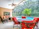Relaxing screened pool area with comfortable seating at 812 Eagle Claw Ct, Lake Mary, FL 32746