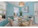 Charming breakfast nook featuring a glass table, wicker chairs, and serene view at 8980 Se 176Th Limerick Ln, The Villages, FL 32162