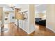 Open concept kitchen featuring a breakfast bar and view into the living room area at 1726 W Schwartz Blvd, Lady Lake, FL 32159