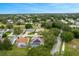 Expansive aerial shot of a neighborhood with mature trees, sidewalks, and lush landscaping at 25236 Waterbridge Ct, Leesburg, FL 34748