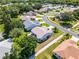 Aerial view of a well-maintained community with lush landscaping and beautiful single-Gathering homes, highlighting neighborhood streets at 27018 Nature View St, Leesburg, FL 34748