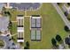 Aerial of Tennis and Bocce Ball courts plus parking at 27018 Nature View St, Leesburg, FL 34748