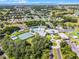 Aerial view highlighting community amenities, including pool, tennis courts, and clubhouse, set among lush landscaping at 27018 Nature View St, Leesburg, FL 34748