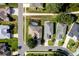 Property aerial, highlighting yard and surroundings, in an established neighborhood for a prime location at 27146 Greenfly Orchid Ln, Leesburg, FL 34748