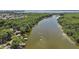 Breathtaking aerial view of a lush, green landscape meeting a serene lake, with homes tucked within at 31941 Tropical Shores Dr, Tavares, FL 32778