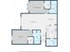 Detailed floor plan showcasing the layout, including the primary bedroom, living room, and kitchen at 5560 Metrowest Blvd # 3-204, Orlando, FL 32811
