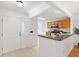 A kitchen view featuring wood cabinets and stainless steel appliances at 654 Fayette Ct, The Villages, FL 32162