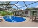Sparkling in-ground pool inside a screened enclosure at 717 Southeast 46Th Ct, Ocala, FL 34471