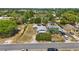 Aerial view of the home and the neighborhood, highlighting the backyard area at 1119 Pine Ave, Tavares, FL 32778