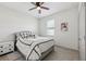 Bright bedroom with light gray walls, ceiling fan, and comfortable bedding at 11313 Little Nellie Dr, Clermont, FL 34711