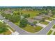 Aerial view featuring a large backyard and in-ground swimming pool in residential neighborhood at 11601 Thacker Dr, Clermont, FL 34711