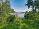 Scenic view of a waterfront gazebo framed by lush greenery, offering tranquility at 124 Juno Dr, Groveland, FL 34736