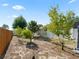 The fenced backyard includes young trees, and the start of a home orchard in the sandy soil at 15664 Se 97Th Ave, Summerfield, FL 34491