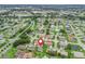Residential area featuring mature trees, neighborhood streets and community amenities. Marked with red icon at 17380 Se 111Th Ct, Summerfield, FL 34491